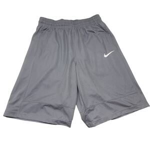 Men's Nike Gray Athletic Basketball Shorts Embroidered Swoosh Sz S Gym EUC